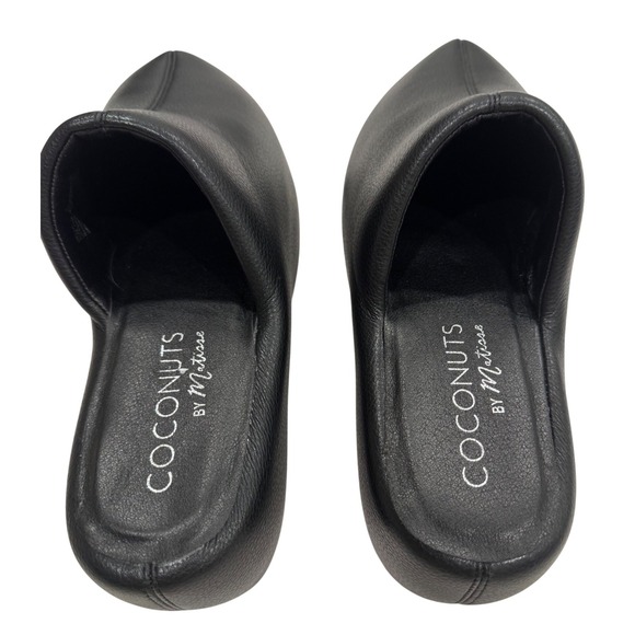 COCONUTS by MATISSE Black Faux Leather Mule women's Size 11 - Picture 4 of 6